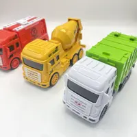 惯性工程车玩具包含环卫车消防车工程搅拌车等多种车型随机一个