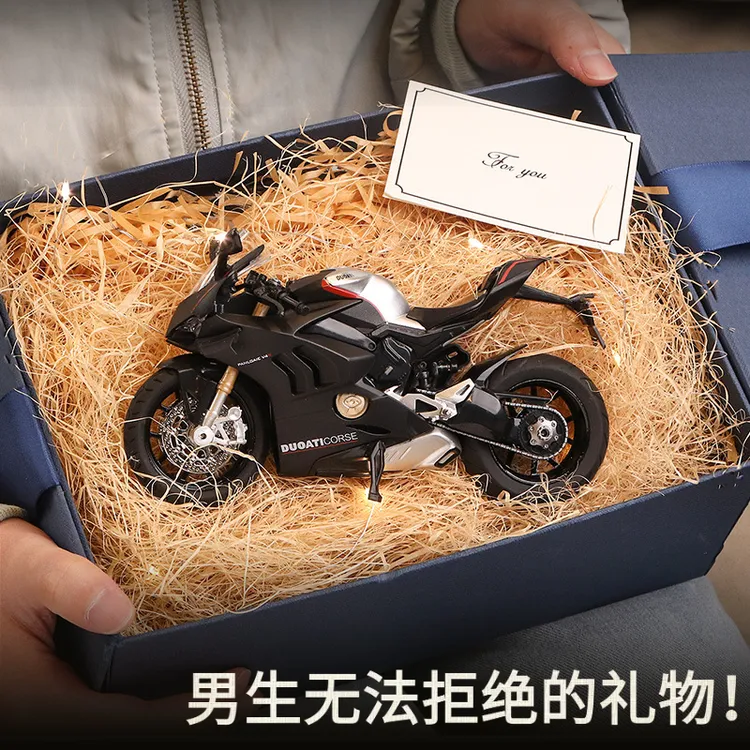 礼盒合金仿真摩托车模型玩具川崎H2R收藏摆件男生生日情人节礼物