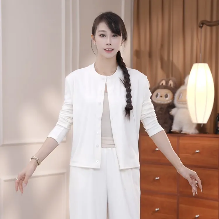 花棠秋冬保暖双绒开衫外套中国舞练功瑜伽普拉提