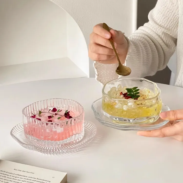 玻璃甜品碗家用高级感酸奶水果碗碟糖水银耳羹燕窝碗个人专用餐具