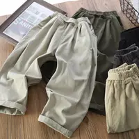 男童裤子春秋新 儿童水洗镰刀裤休闲中大童纯棉运动工装长裤25625