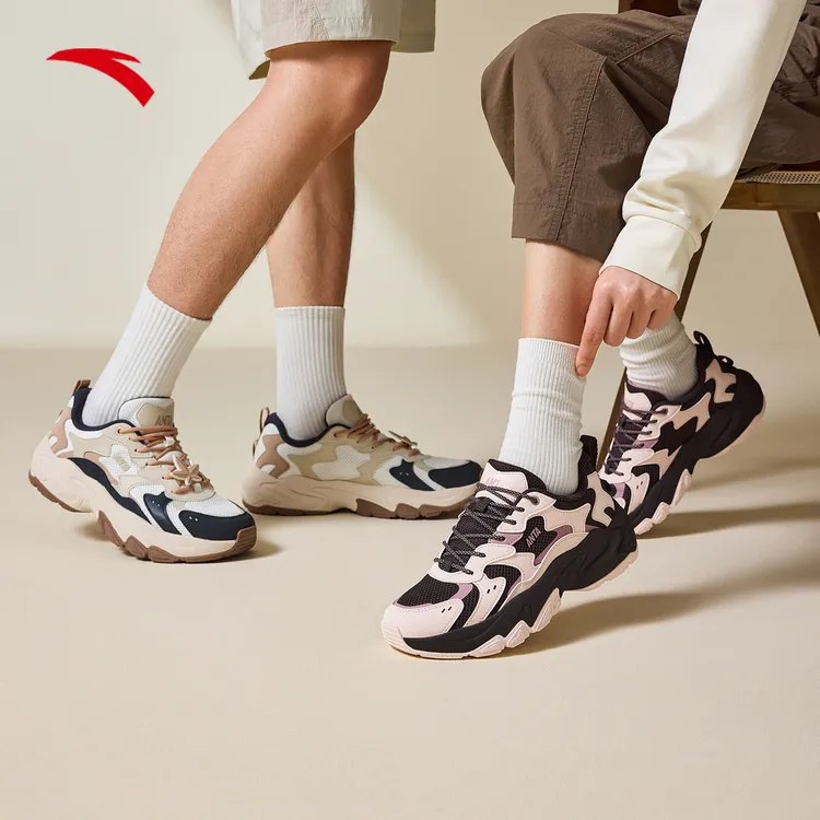 双11安踏星海2.0厚底舒适休闲鞋情侣流光风百搭增高休闲运动鞋