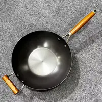 零涂层氮化不生锈铁锅，不粘锅，2.3厚宝钢材质。生锈穿孔十年包换