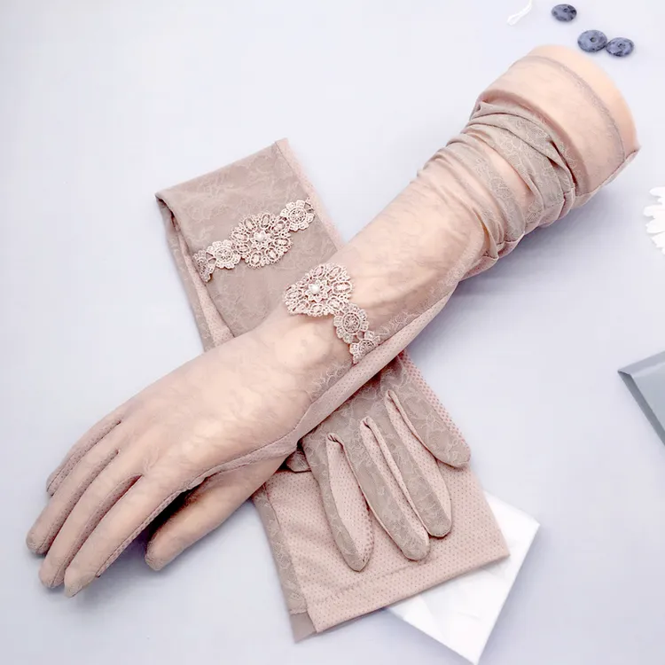 手套女夏季冰丝薄款透气防晒防紫外线轻薄触屏防滑夏天开车骑车薄