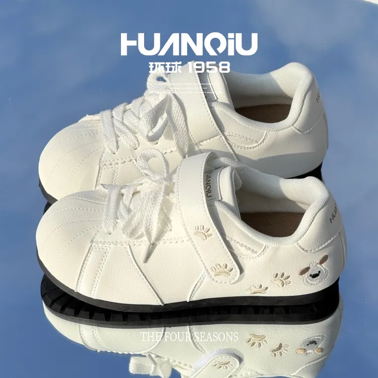 环球韩版小白鞋女秋季2025新款爆款学院风百搭休闲板鞋内增高女鞋