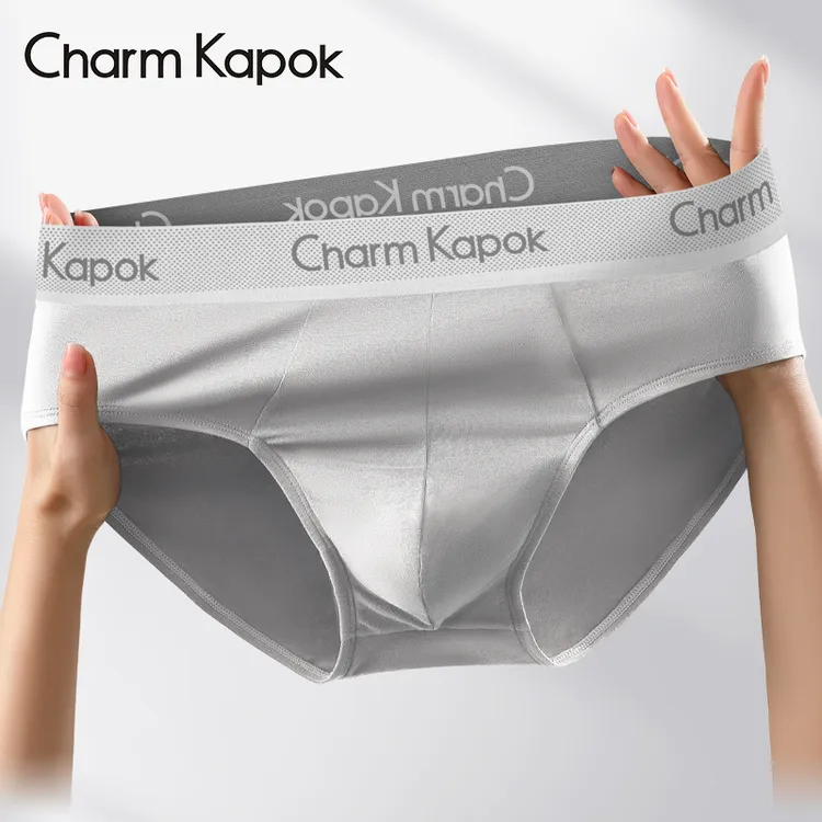 CharmKapok男士三角内裤100%全棉裆纯棉质感新款抗菌透气大码短裤