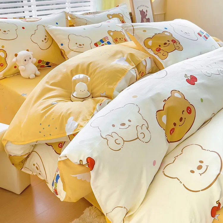 纯棉儿童被套单件100全棉被罩幼儿园卡通男孩女孩120x150x200被单