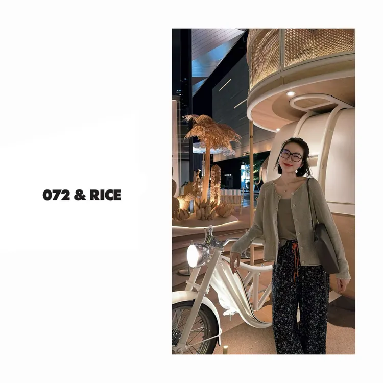 072 & RICE【燕麦】和纸+亚麻 夏季圆领长袖针织开衫 32LE045