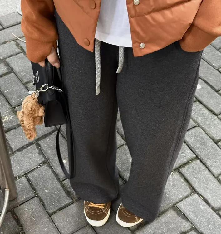 【汐汐女装二店】小个子定制高级松弛感松紧腰抽绳休闲裤 XX2510022