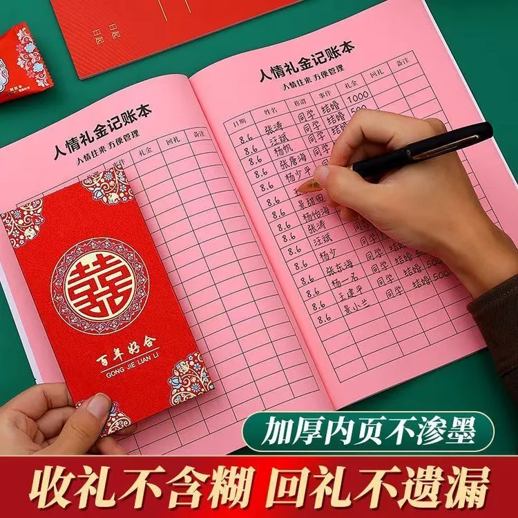 人情礼金记账本结婚礼单簿生日红包签到本签名册登记礼单随礼册商品图