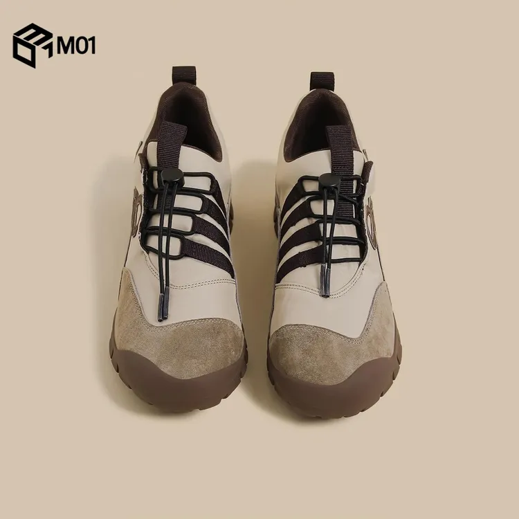 M01秋季新款厚底丑萌抽绳德训鞋女复古运动慢跑鞋网红阿甘老爹鞋