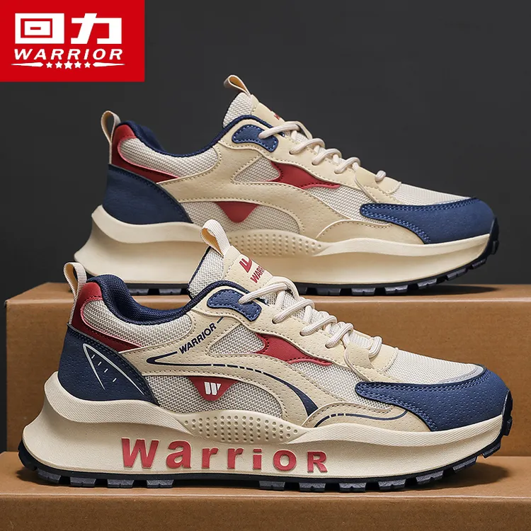 回力男款透气运动鞋冬季2025新款透气网面鞋厚底增高休闲开车男鞋