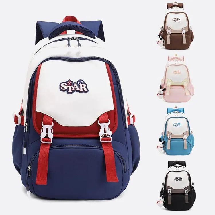 厂家直销大容量双肩包新款初中生高中生耐磨防泼水护脊男生女生背