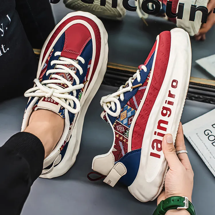 国潮爆款老爹鞋男2025新款春季透气增高厚底鞋子百搭运动休闲鞋潮