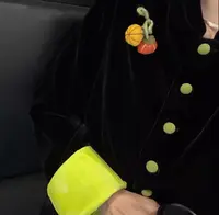 秋冬丝绒新款复古轻奢上衣加厚圆领长袖休闲外套大码短款宽松南瓜