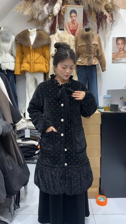 冬季蝴蝶长裙长款睡衣秋冬加厚家居服装气质设计师保暖