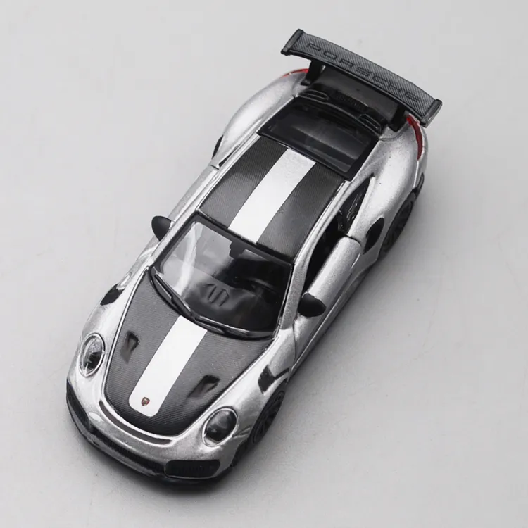 比美高1:64保时捷911GT2 RS仿真合金汽车模型门可开轮胎可动