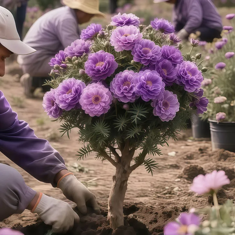 重瓣紫太阳花四季花卉阳台植物进口重瓣老桩混色盆栽带根室内庭院