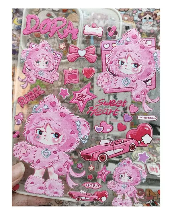 【15cm*12cmDIY小玩具限定贴纸单张】浮雕立体手机壳冰箱