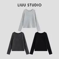 【LIUU】毫不费力的高级感 | 圆领卷边拉毛羊绒衫