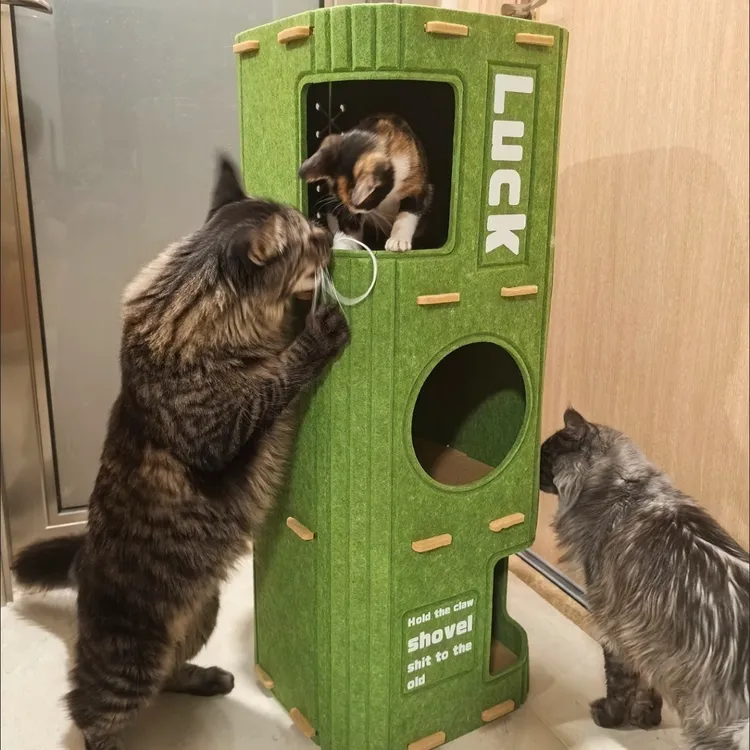 多层猫窝四季通用猫爬架猫树一体猫咪树洞冬天双层抓板封闭式猫屋