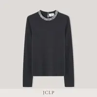 JCLP 金纯良品 星芒 精纺美丽诺羊毛进口奥钻修身百搭打底针织衫