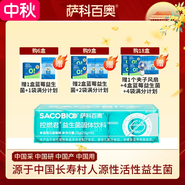 萨科百奥控燃君2.0人源性益生菌 GRX08GRX16益生元