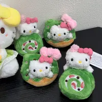抹茶卷kitty包包挂件甜甜圈马卡龙冰淇淋造型毛绒玩具