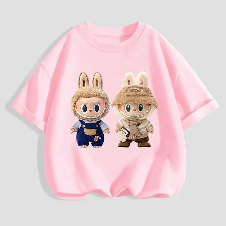 女童短袖t恤纯棉夏季2025新款酷帅男童夏装痞帅宽松体恤上衣服T