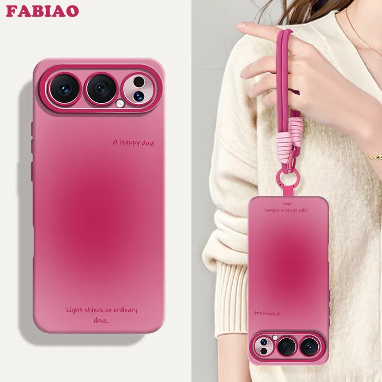 兰知春序适用荣耀500pro手机壳晕染硅胶荣耀400全包镜头300手提绳