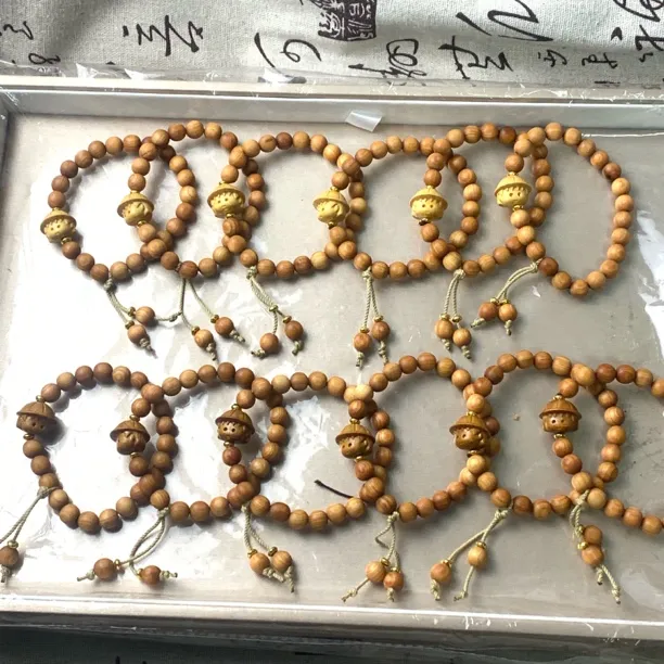 崖柏木圆珠设计小丸子造型文艺手串