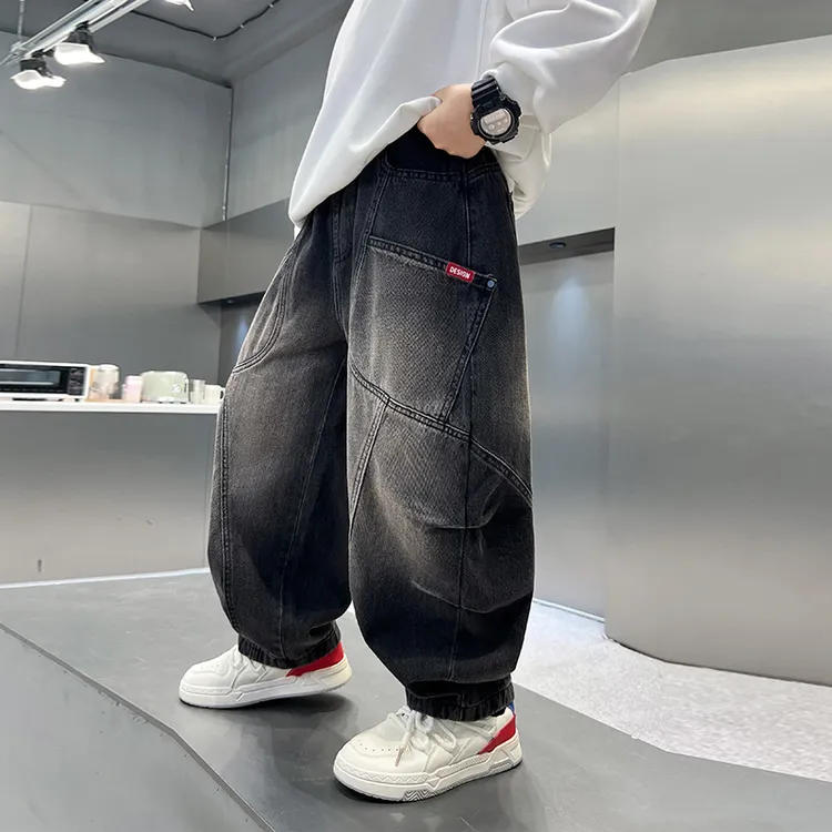 儿童装男童秋装牛仔裤子2025新款春秋款中大童男孩夏季休闲长裤潮