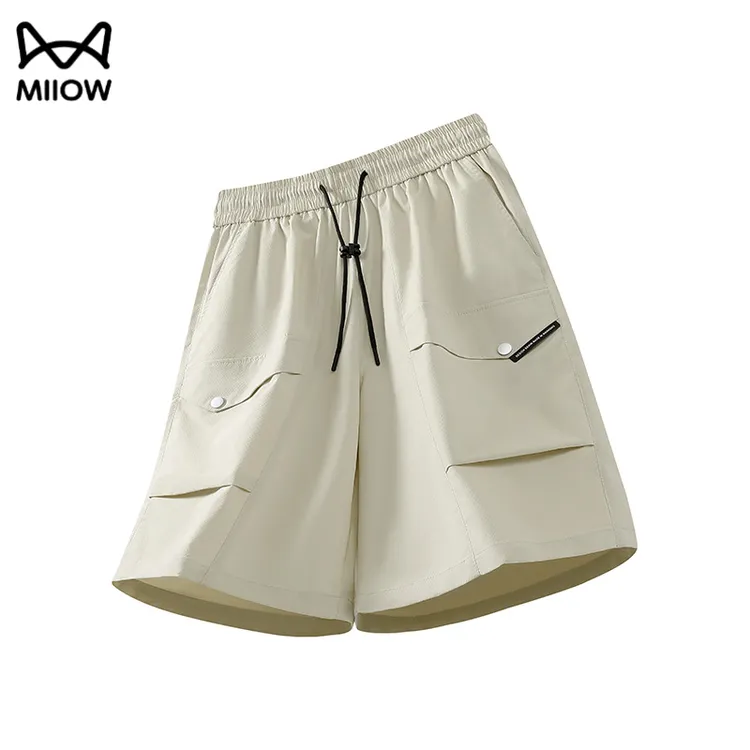 猫人美式冰丝短裤男生夏季薄款宽松运动休闲加大码速干透气五分裤