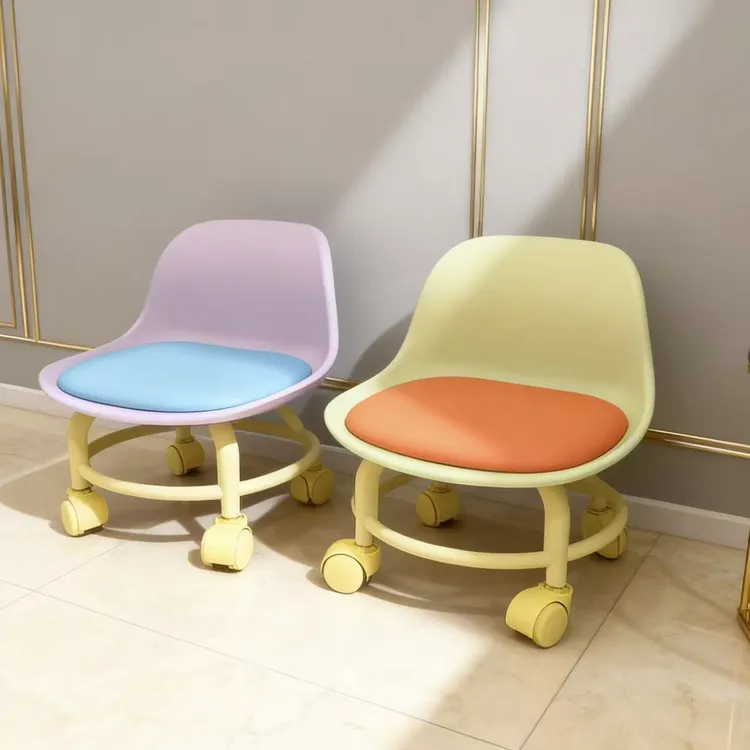 万向轮小凳子家用滑轮凳矮凳子不占空间多巴胺圆凳儿童换鞋凳