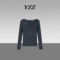 YZZ“舒适圈”羊毛不扎闪亮气质优雅百搭打底羊毛衫 680313