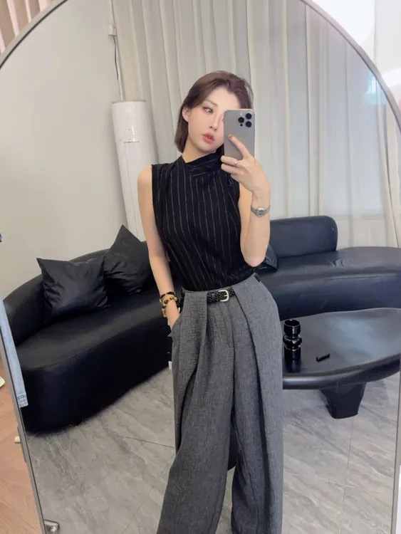 【Y&YI JIN】设计师款美学飘带背心