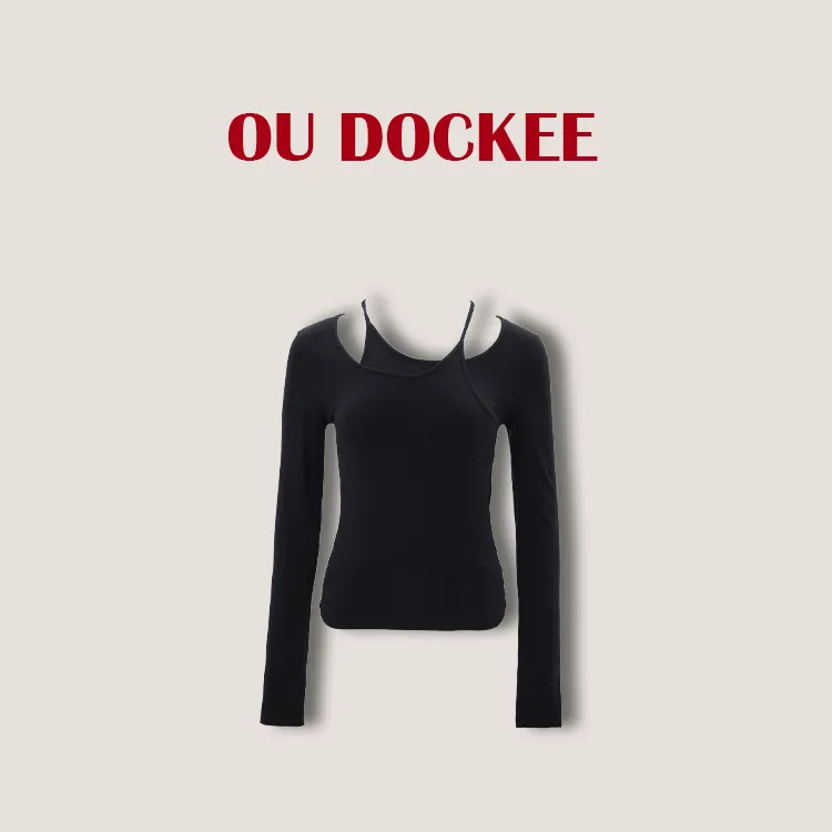 OU DOCKEE 鸥纪儿【棉】小西施 长袖T恤高级设计款上衣 T2501F175T