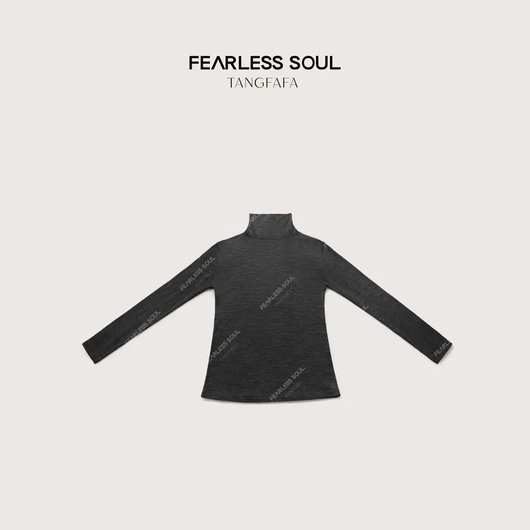唐发发TFF小众极简风休闲针织羊毛高领修身长袖打底衫 825FT789 *