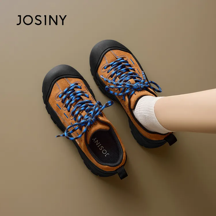 卓诗尼登山鞋女徒步鞋厚底德训鞋2025新款秋季增高老爹休闲运动鞋