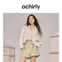 【诗语专属】ochirly欧时力羊毛花式纱小香风外套新款早春工装风