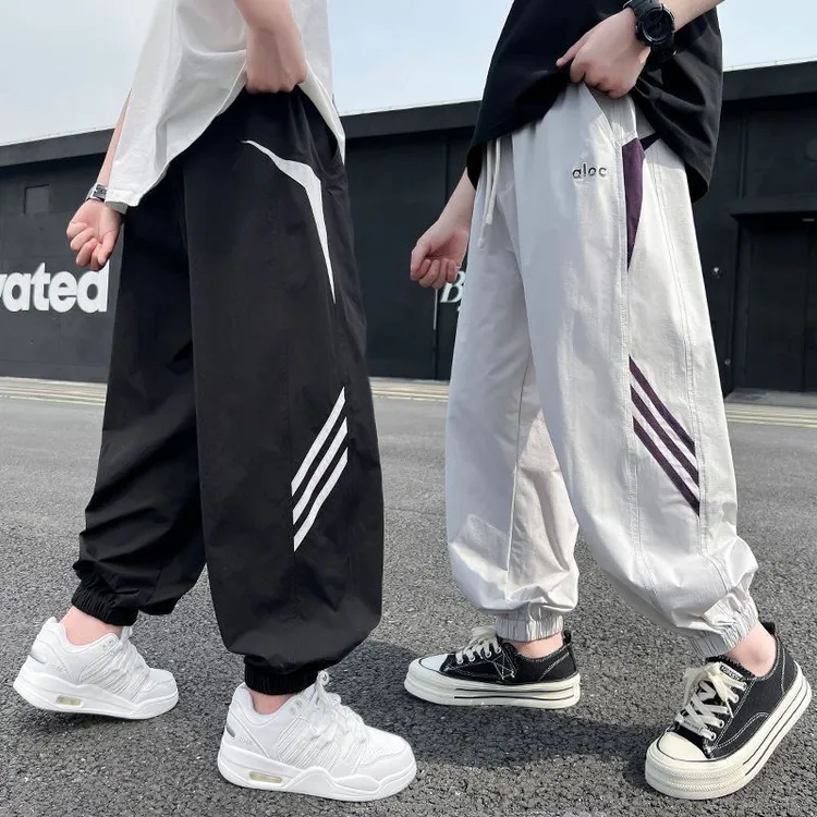 儿童速干裤春夏季新款童装裤子男童中大童夏款清凉薄长裤学生裤潮