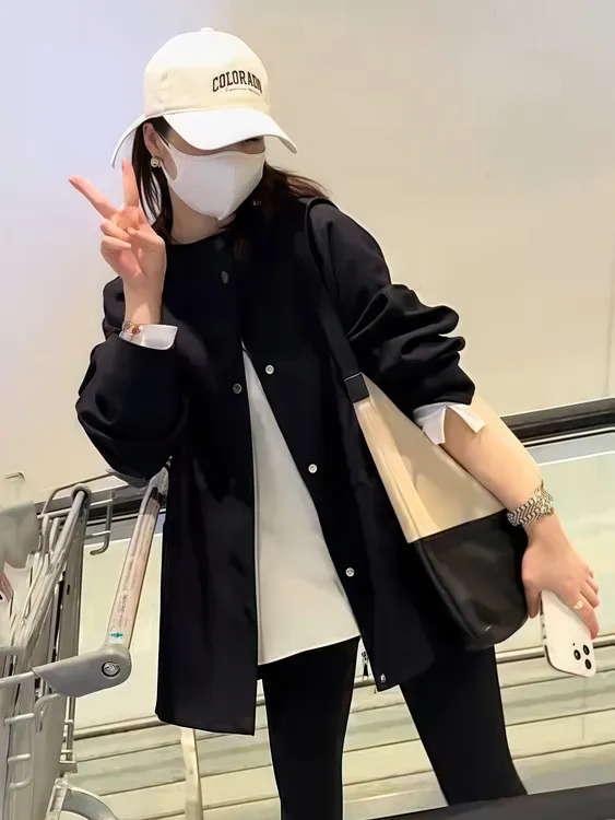 独特漂亮超好看韩系休闲风洋气减龄短款风衣早秋韩里韩气穿搭外套