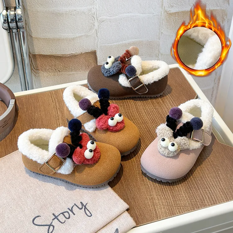 ABC儿童鞋子加绒加厚大棉鞋2025新款冬季女童毛毛鞋勃肯鞋雪地靴