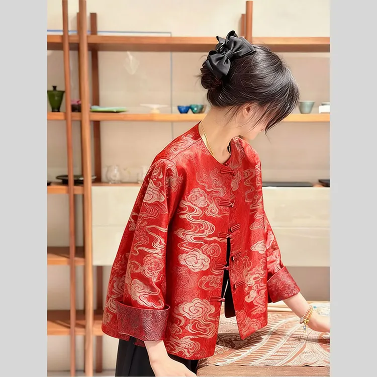 新中式国风巨好看的初冬外套2025秋冬新款今年流行爆款复古上衣女