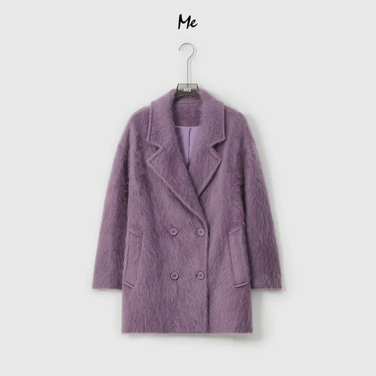 ME【高加索长毛大衣一手长】阿拉善山羊绒混纺时尚老钱大衣MESA3844