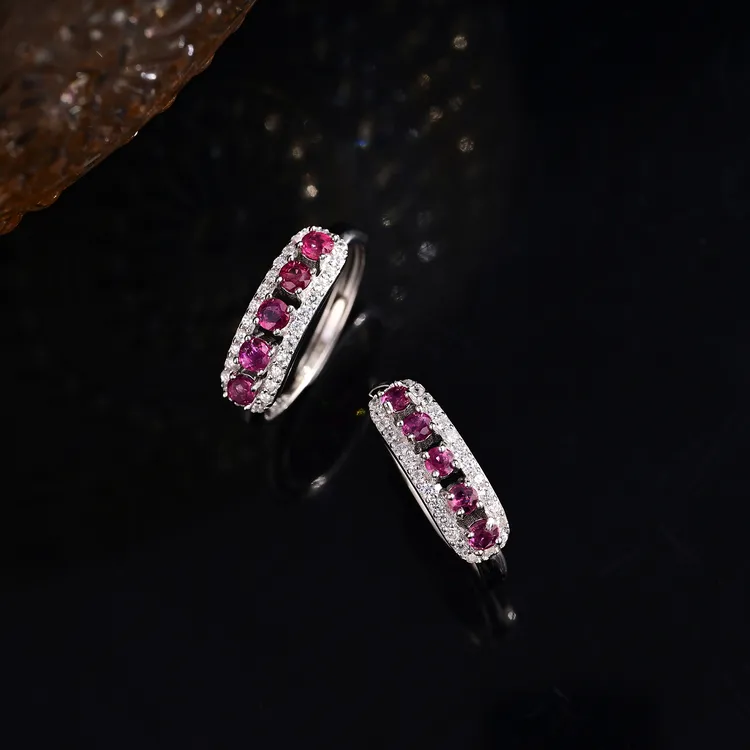 【云上叙】S925银红宝石戒指-多样性发一件-2mm+V07915-M（甄选）
