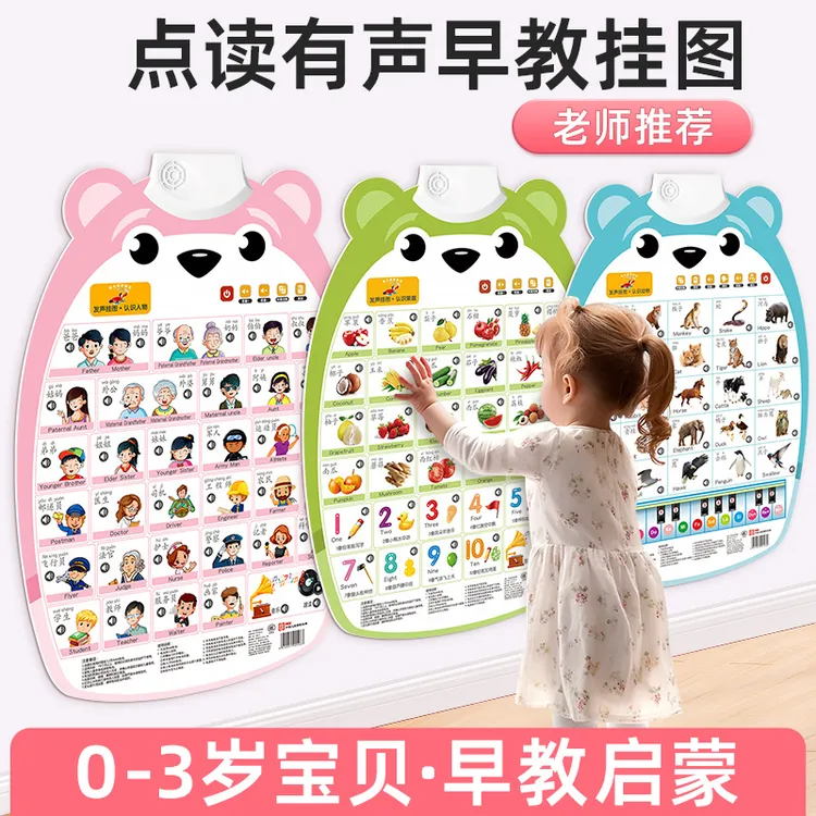 宝宝早教益智玩具0-3岁有声挂图启蒙幼儿点读趣味发声学说话神器