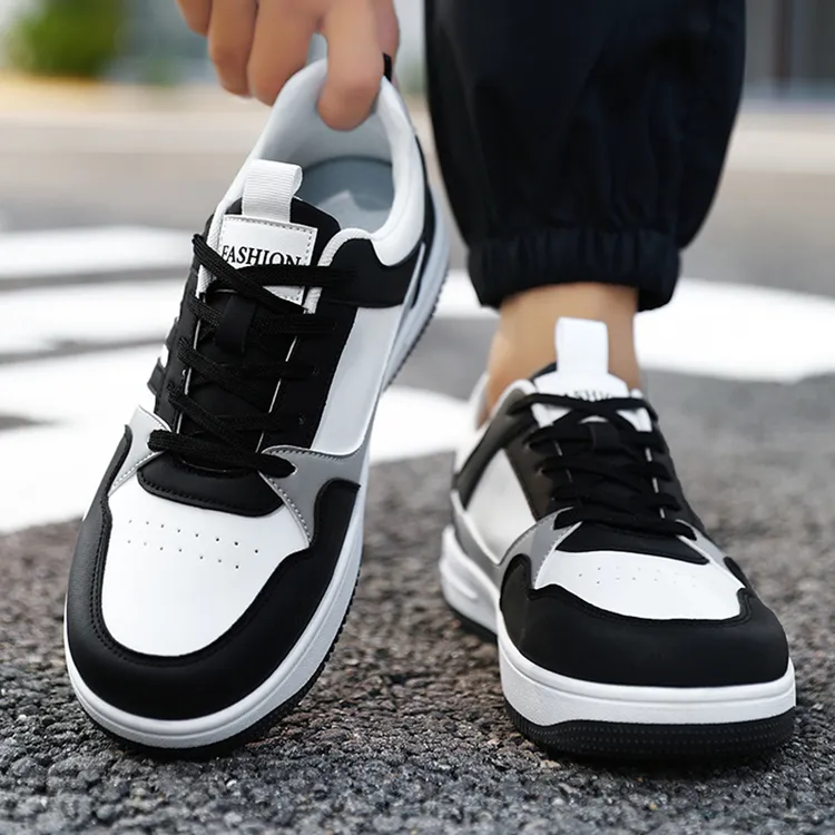 品牌男鞋断码潮流男鞋休闲鞋防滑耐磨商务男士板鞋皮面运动鞋国潮