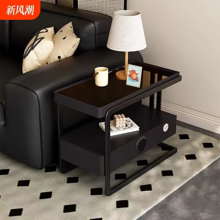 轻奢高级感沙发边柜意式极简沙发边几客厅可移动侧边柜现代茶角几