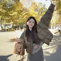 【晓溪服饰】韩版冬季新款宽松保暖加厚面包服羽绒服外套6680